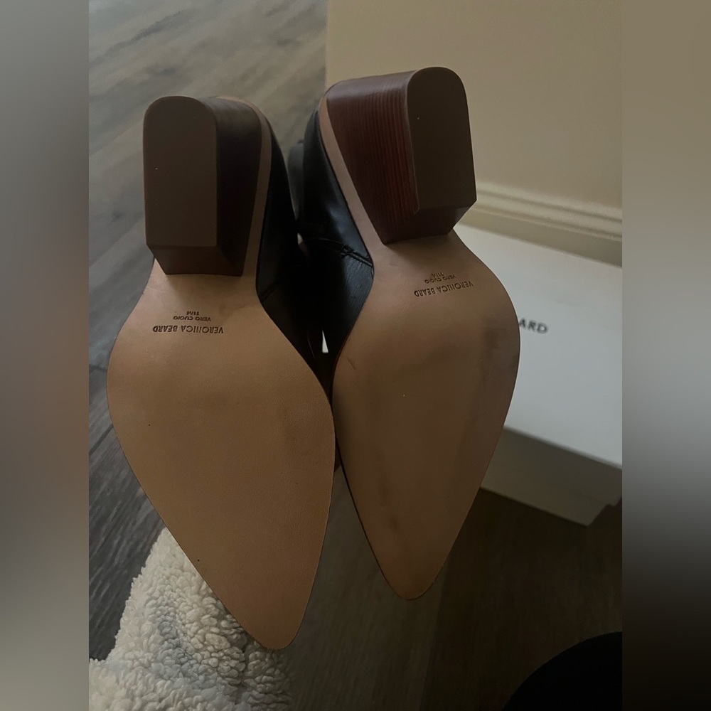 Veronica Beard Logan Leather Ankle Boots - Picture 3 of 4